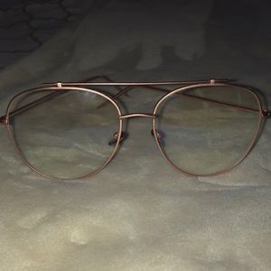 Clear rose gold glasses